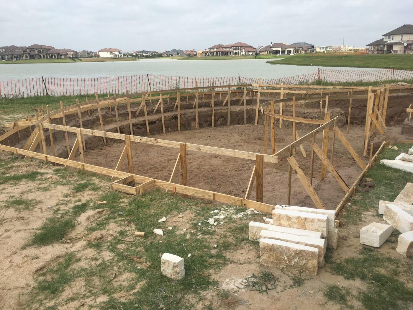 Pool excavation site